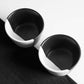 Monochrome 250ml White & Black Ceramic (Set of 2) Dinner Bowl