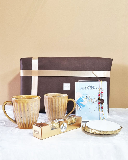 Golden Rod Mug Rakhi Gift Hampers