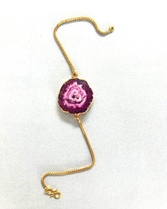 Violet Gemstone Rakhi Chain