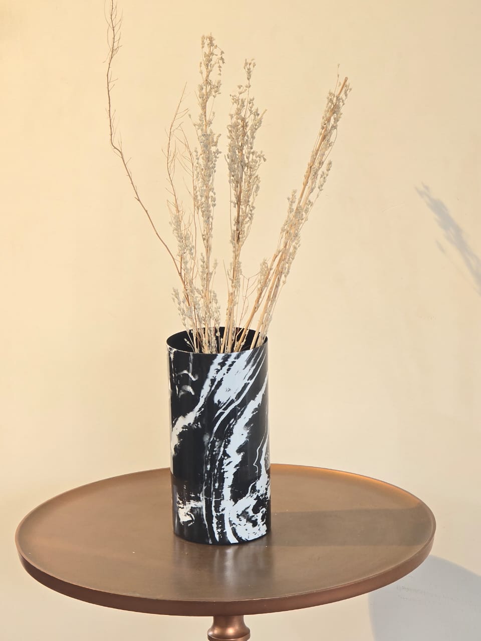 Black Marbello Metal Vase