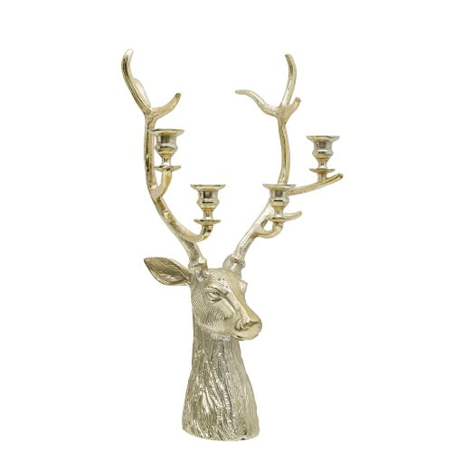 Hazel Gold Stag Candle Holder